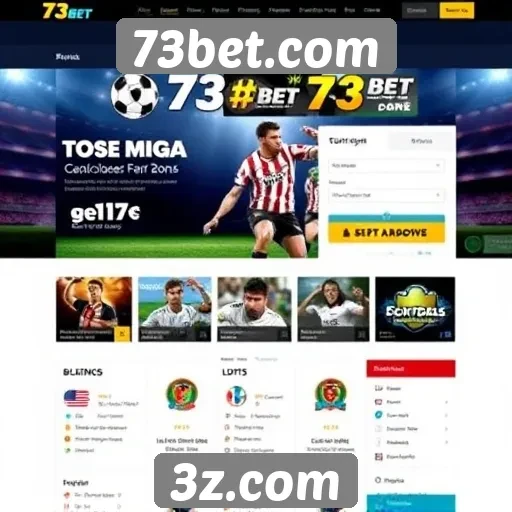 Acessibilidade e design do site 73bet